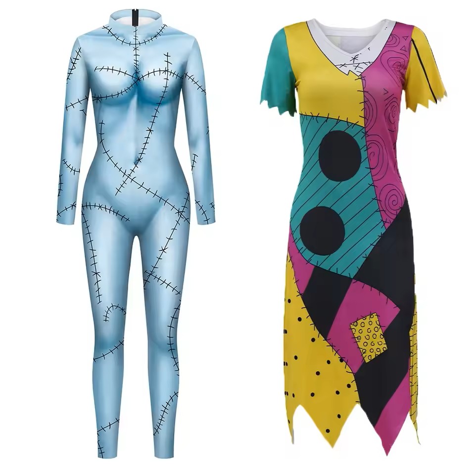 Shift Dress Sleeveless - Halloween Anime Movie Sally Cosplay Dress