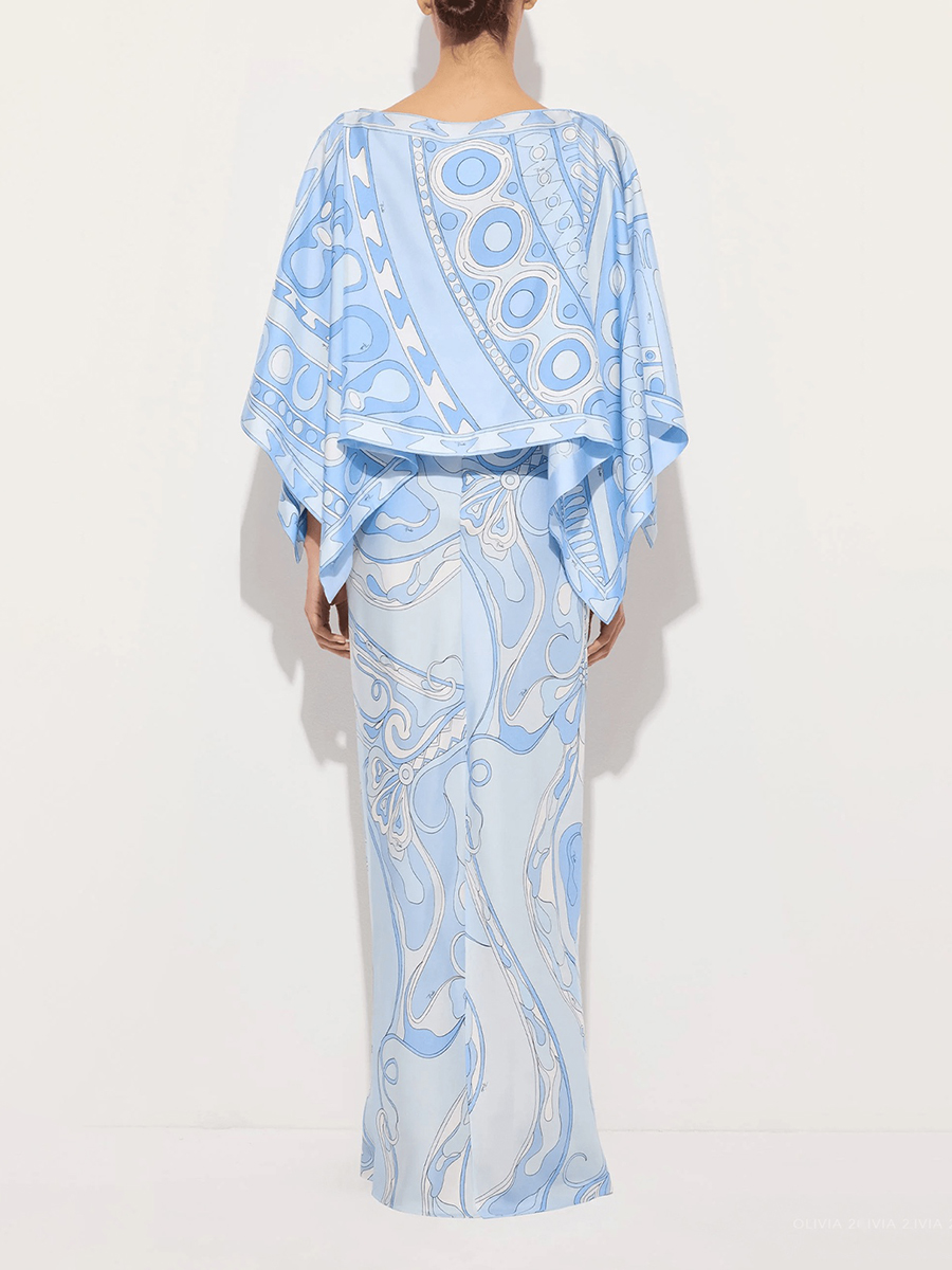 VGH Light Blue Abstract Print  - Shift Dress Sleeveless review and price