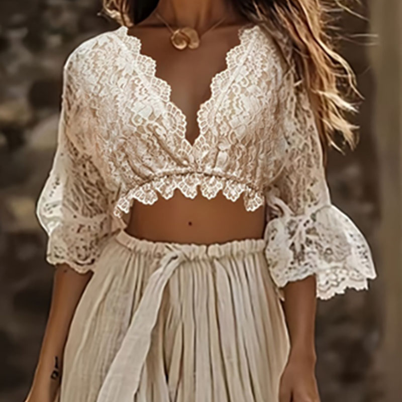Womens Bohemian Lace Two Piece - Formal Women'S Wear review and price