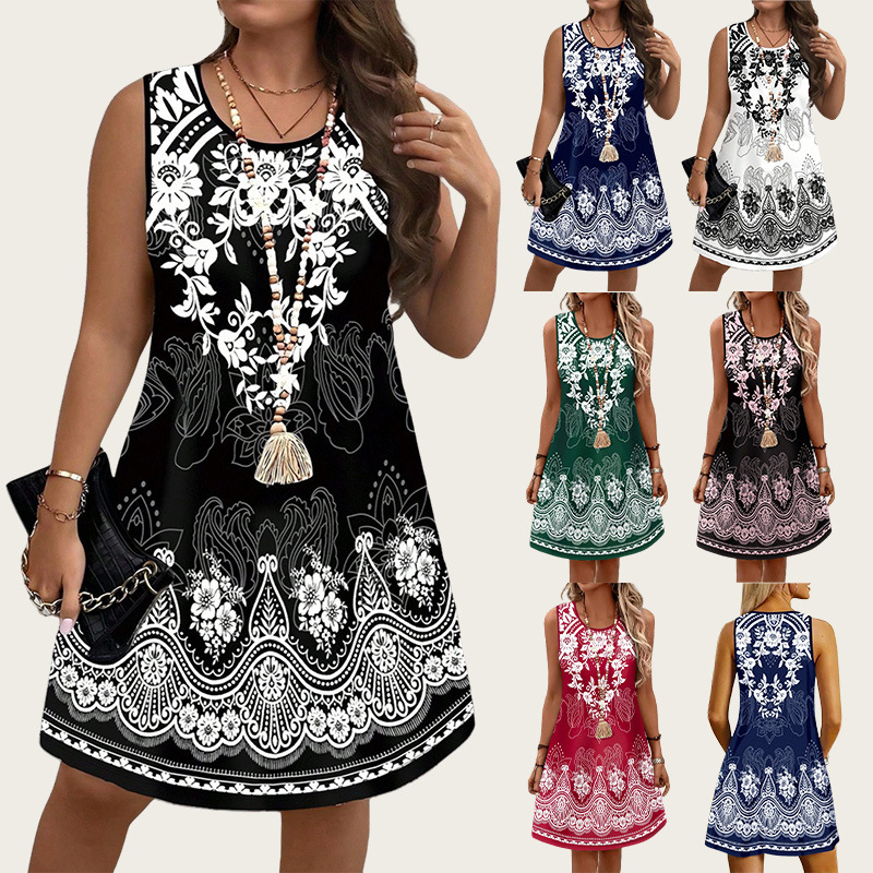 Ethnic Style Vintage Dresses 2 - Shift Dress Sleeveless review and price