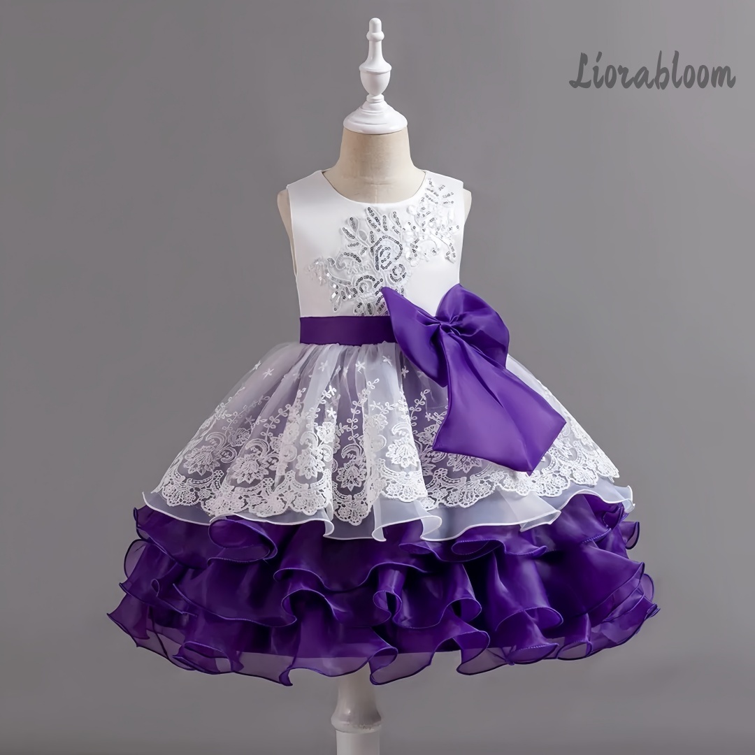 Girls' Dress With Large Bow Sl - Formal Women'S Wear review and price