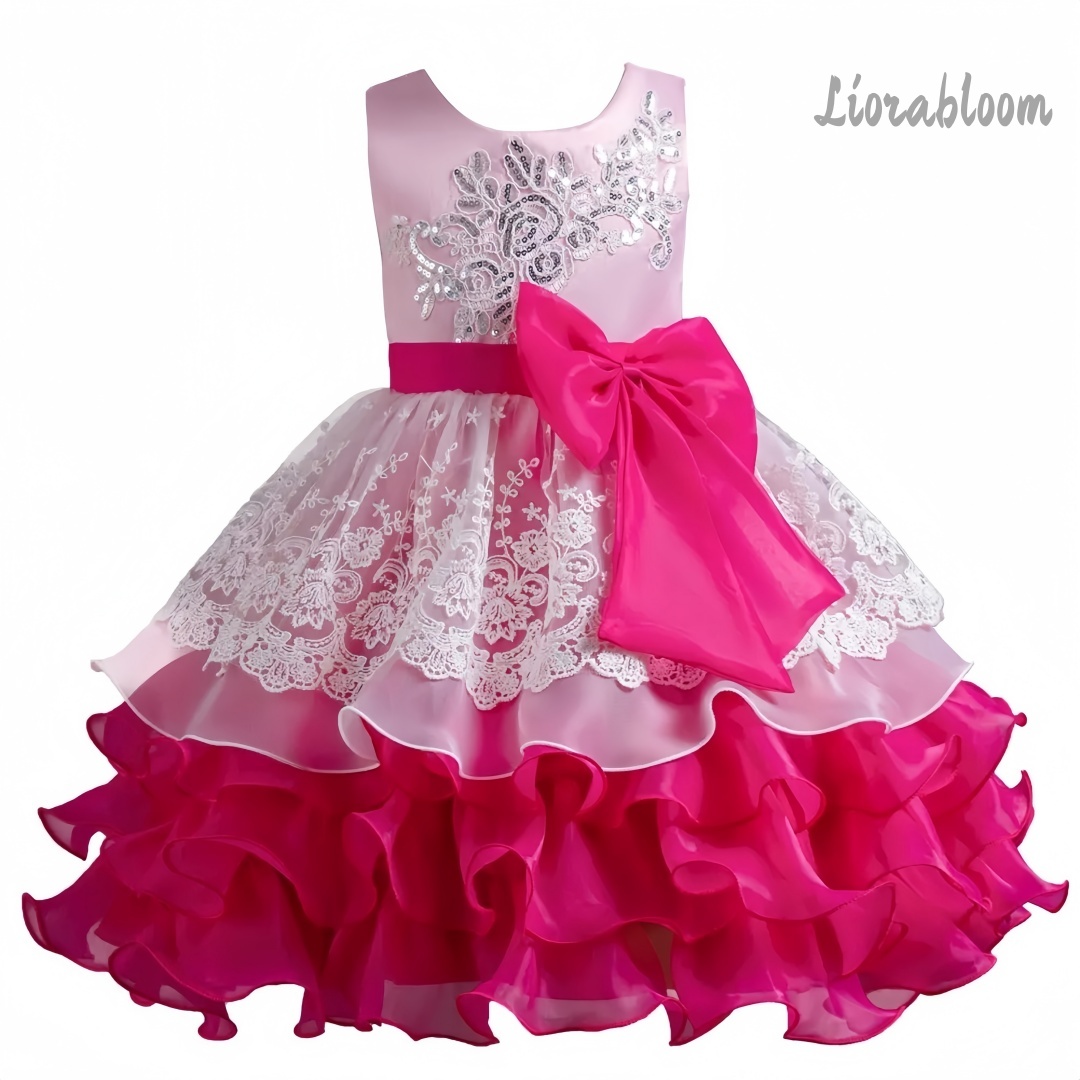 Girls' Dress With Large Bow Sl - Formal Women'S Wear review and price