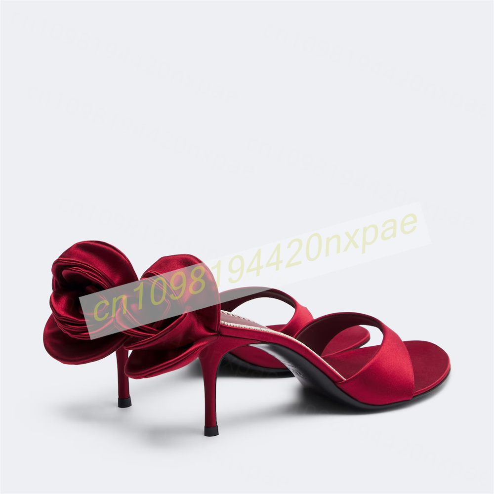 Women Red Satin Thong Mule San - Women'S Formal Wear For Wedding review and price