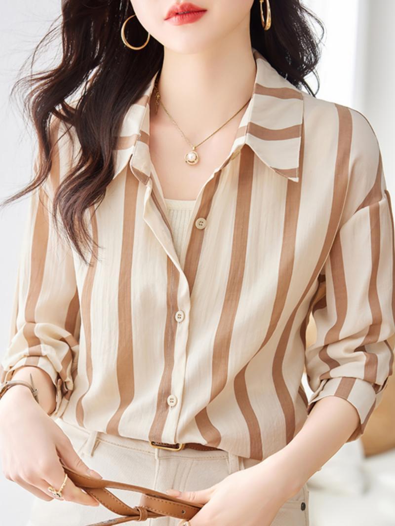 Apricot Striped Long Sleeved S - Women'S Formal Evening Wear Tops review and price