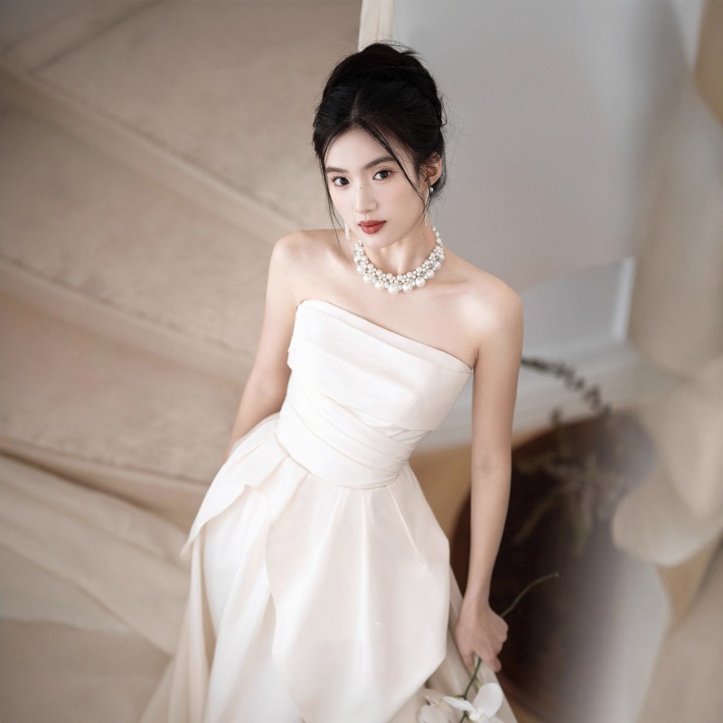 French Strapless Bride Engagem - Shift Dress Sleeveless review and price